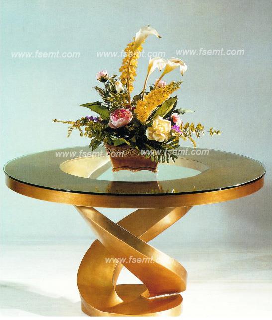 طاولات زهور زجاجية فاخرة أوروبية منحوتة للفندق