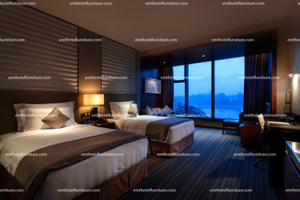 مجموعة أثاث غرف النوم الفندقية ذات التصميم الحديث