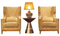 Console Wood Furniture High Back Chair لفندق Star