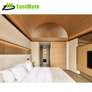 الصين بالجملة فندق الميزانية خشبي حجم التوأم سرير الملك اللوح الأمامي لوحة غرفة نوم مجموعات أثاث غرفة الفندق