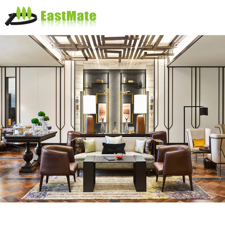 تصميم جديد عالي الجودة لصالة غرفة المعيشة مجموعات أثاث الفندق أريكة جلدية حديثة