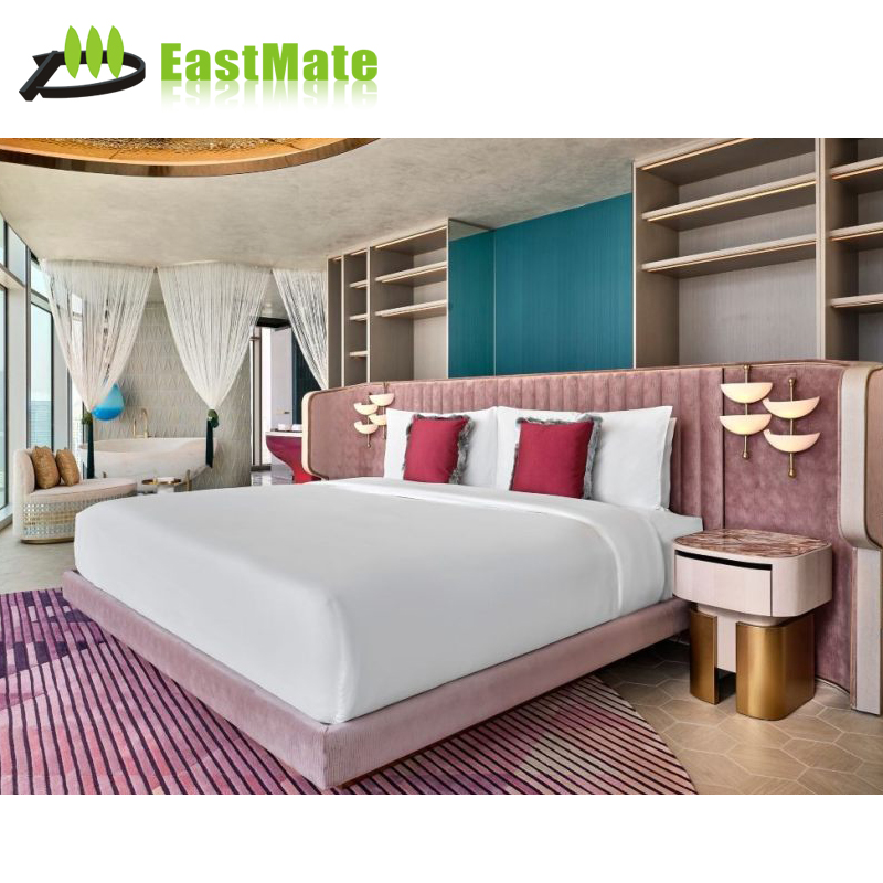يقوم مصنع أثاث غرف النوم الفندقية بتخصيص أثاث غرفة الفندق ذو التصميم الخشبي الحديث